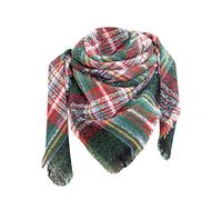 SAUTRV Coperta scozzese spessa sciarpa invernale tartan Chunky Wrap oversize scialle mantello sciarpe sciarpa di seta per le donne