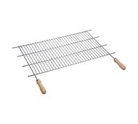 Sauvic 02465 Griglia Barbecue con Maniche in Legno, 62.00x62.50x3.00 cm