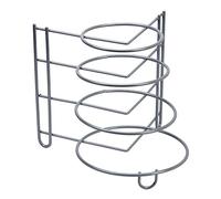 Sauvic Organizer per 4 pentole in acciaio plastificato grigio