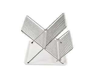 Sauvic Scolapiatti pieghevole cromato bianco