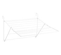 Sauvic Stendibiancheria da balcone estensibile acciaio plastificato bianco