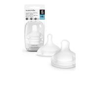 Suavinex Zero Zero Bottle Teat tettarella per biberon M Medium Flow 0 m+ 2 pz