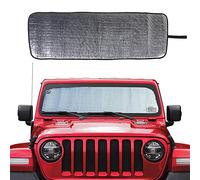 Savadicar Parasole per parabrezza per Jeep Wrangler JL JLU & Gladiator JT 2018-2022, parasole con struttura laminata tripla lamina di alluminio, argento