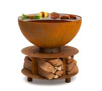 Savage 2.0 Braciere grill rotondo Ø: 60 cm Base stabile Deposito di legno