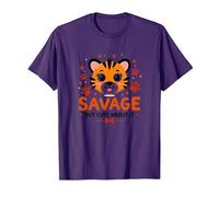 Savage But Cute About It Tiger Cub Paw Maglietta, Uomo, Viola, XXL