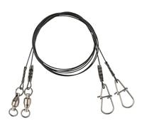 Savage Gear, 2 fili guida “Black7 Trace”, 50 cm, 0,60 mm, da 25 kg, in acciaio, per pesca al luccio, spinning e pesci predatori