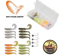 SAVAGE GEAR 20mPCS SOFT BAIT LURE SET CANNIBAL BOX KIT L