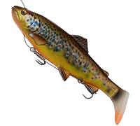 Savage Gear 4D Line Thru Rattle Trout 27,5 cm - Pesce in gomma, versione: affondante, peso/colore: 258 g/Brown Trout UV