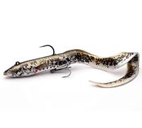 Savage Gear - Esca siliconica 4D Real Eel 20 cm 38 g Olive Pearl per siluro, luccio