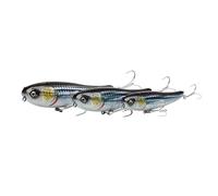 Savage Gear Bullet Mullet - Esca da passeggio di qualità superiore per pescatori d'acqua dolce e salata, design a getto ultra lungo, per spigole, lucci e altri pesci White Candy Loose Scales 10 cm