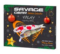 Savage Gear Calendario dell'Avvento 4Play con pesce predatore, luccio | 24 sorprese con esclusive esche 4Play Hard & Soft, colori speciali solo nel calendario, ideali per i pescatori di pesci