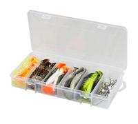 Savage Gear Cannibal Shad Kit - Confezione da 6 di efficaci shad in più colori con teste Jig - Ideale per i pescatori che mirano al pesce persico e al luccio in acqua dolce e salata Assortito