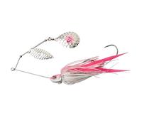 Savage Gear Da Bush Spinnerbait - Struttura in acciaio inox resistente, traino in silicone con coda arricciata, esche da pesca per pesci predatori, acqua dolce e salata Giallo bianco argento 16 cm