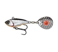 Savage Gear Fat Tail Spin affondamento - Jig Spinner, dimensione/peso/colore: 5,5 cm/6,5 g/argento sporco
