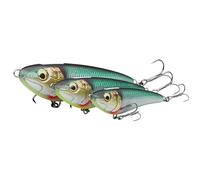 Savage Gear Freestyler V2 Stickbait Lure - Esca a lunga gittata, corpo resistente con sistema di movimento vivo, esca d'acqua dolce e salata per lucci, spigole e pesci predatori Verde Argento 11 cm