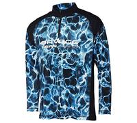 Savage Gear Marine UV Manica Lunga Tee, Blu Mare