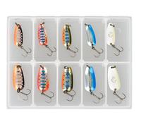 Savage Gear Nails Micro Spoon Kit - Cucchiai da trota ultra-vivo per pescatori d'acqua dolce - placcate in vero argento e rame - Azione di precisione per trote, persici e pesci persici Assortiti