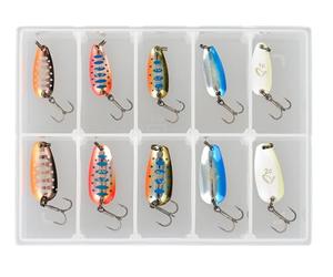 Savage Gear Nails Micro Spoon Kit - Cucchiai da trota ultra-vivo per pescatori d'acqua dolce - placcate in vero argento e rame - Azione di precisione per trote, persici e pesci persici Assortiti