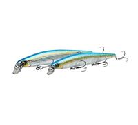 Savage Gear Sea Bass Minnow - Esca realistica per pescatori d'acqua salata, design a lancio ultra-lungo, sonaglio incorporato, per spigole, persici e altri predatori d'acqua salata Snow Sardine 14 cm