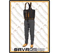 Savage Gear SG8 Chest Zip Wader STOCKINGFOOT XLL 45-47/10-12 GREY/BLACK
