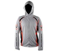 Savage Gear SunProtec Felpa Zip Cappuccio Grigio Taglia M UV Hoody Pullover