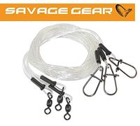 Savage Gear, terminale da luccio da 50cm, 0,85mm, per 20kg - 3 mono siamatori per la pesca del luccio, siamatore per i pesci predatori e pesca spinning