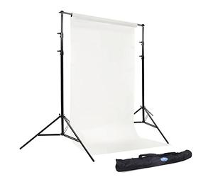 Savage Port-A-Stand Kit per Sfondo con Borsa da Trasporto, Include uno Sfondo di Carta Bianca 1.35m x 11m
