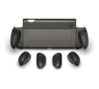 SAVAGE RAVEN by Skull & Co. GripCase for Nintendo Switch 2: Dockable Soft Protective Case Cover with Replaceable Grips [to Fit all Hands Sizes], with Hard Shell Huge Storage Carrying Case, Black