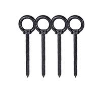 Savagrow 4 ganci neri resistenti con occhiello in acciaio inossidabile 304, non si corrodono facilmente, per appendere opere d'arte, cesti di fiori, supporto per amaca (M10 × 120 mm)