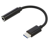 SAVAK-35/B Adattatore USB 3.1 Jack 3,5mm Femmina,USB C-Spina 0,12m SAVIO