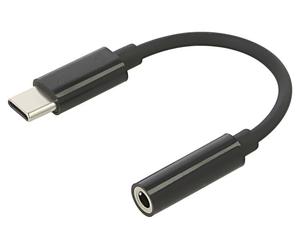 SAVAK-74 AK-74 Cavo Jack 3,5mm Femmina,USB C-Spina 0,12m Nero USB 3.1 SAVIO