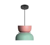 Luce Industriale Moderna Macaron Lampada A Sospensione Colorata metà del Secolo per Illuminazione A Soffitto Piccolo Lampadario in Alluminio per Camera da Letto Cucina (F)