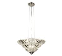 Savannah 8Lt Pendente a filo - Metallo cromato e cristallo trasparente