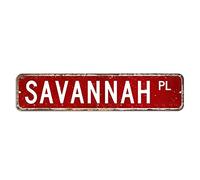 Savannah Cartello stradale Stay Wild Targa in metallo 10,2 x 45,7 cm personalizzata in alluminio antiruggine cartello country decorazione artistica da parete per esterni, strada, casa, bar, club