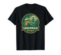 Savannah Georgia Alligatore Madre e Cucciolo Distintivo Maglietta