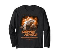 Savannah Monitor Modern Streetwear Reptile Keeper Maglia a Manica