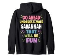 Savannah Personalized Women's Gift Custom Savannah Felpa con Cappuccio