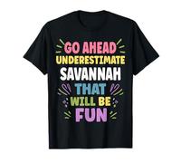 Savannah Personalized Women's Gift Custom Savannah Maglietta