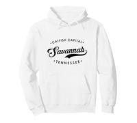 Savannah Tennessee TN Capitale del Pesce Gatto per Uomini e Donne Felpa con Cappuccio