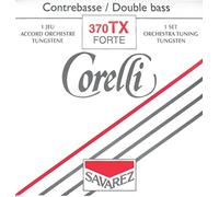 SAVAREZ - 370TX SET TENSIONE FORTE TX Set di Corde, per Contrabbasso, a Tensione Forte TX, della Serie Corelli di Savarez, Realizzate in Tungsteno