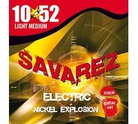 SAVAREZ - X50LM LIGHT-MEDIUM .010/.052 Set di Corde per Chitarra Elettrica 10-52, della Serie Nickel Explosion di Savarez, con Tradizionale Nucleo Tondo Rivestito in Nichel