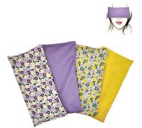 savasanas Cuscino per Gli Occhi Pack 4 - Lilla e Giallo | Semi di Lavanda e Riso | Yoga, Meditazione, rilassamento, Riposo oculare... confecione da 4 unità