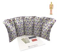 savasanas Cuscino Termico Fiori Lilla/Gialli (XL), Cuscino riscaldante, noccioli di Ciliegia, per la cervicale, Cervical riscaldante, Cuscino noccioli Ciliegia, termoforo cervicale,50x20cm, 800gr