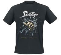 Savatage Power of The Night Uomo T-Shirt Nero S 100% Cotone Regular