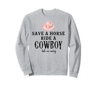 Save a Horse Ride a Cowboy Pink Cowgirl Hat Country Western Felpa