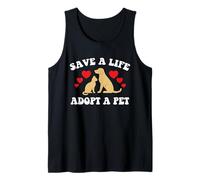 Save A Life Adotta Un Animale Domestico Cane Gatto adozione Salvataggio Animale Canotta
