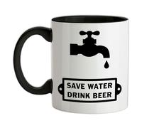 Save Acqua Drink Beer - Tazza IN Ceramica - Lager Birra Divertente Pub Bere
