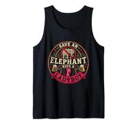 Save An Elephant Ride A Ladyboy Divertente Thailandia Viaggio Umorismo Canotta