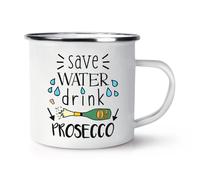 Save Bere Acqua Prosecco Smalto Tazza Scherzo Divertente Mamma Festa Della Mamma