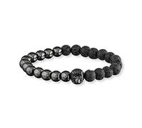 SAVE BRAVE® Bracciale con perle da uomo, in pietra naturale, elastico grazie all'elastico con gorilla, scimmia, regalo per migliori amici, coppie, uomini per compleanno, San Valentino, Natale, Eine